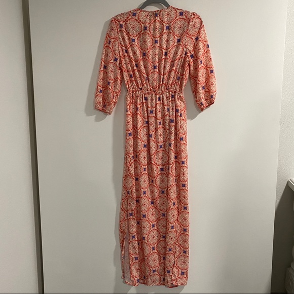 Piper & Scoot Long Floor Length Dress Coral Maxi - Picture 4 of 6